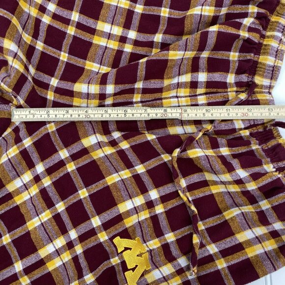 Minnesota Golden Gophers Huddle Flannel Pants Men’s Large Plaid Drawstring - Picture 7 of 9